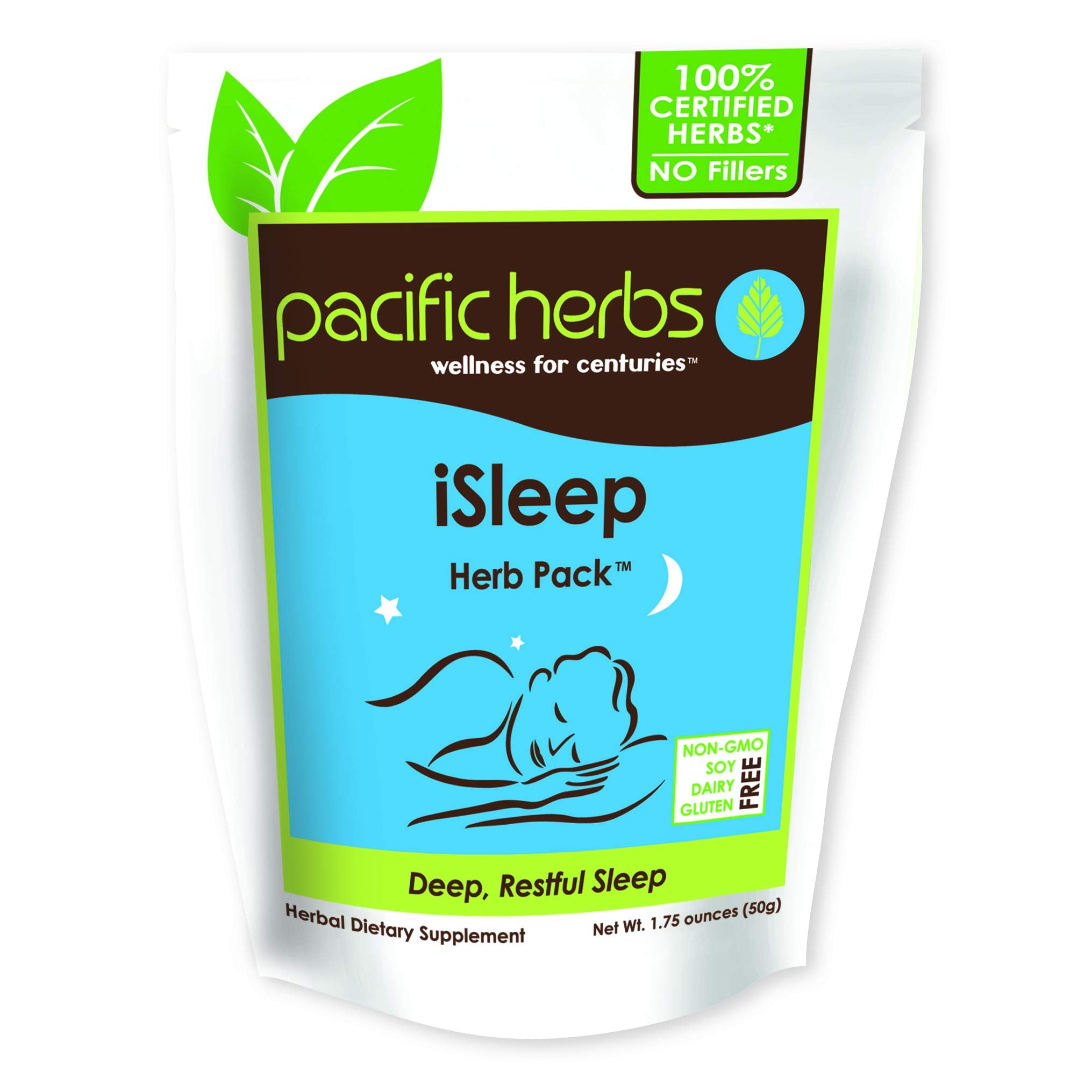 Pacific Herbs iSleep granules dissolving in warm water for a calming bedtime ritual.