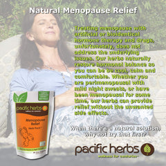 Pacific Herbs Menopause Relief Pack packaging open highlights convenient long-term herbal plan.