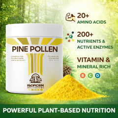 Pacific Rim Mushrooms Pine Pollen Powder scoop, convenient serving measure.
