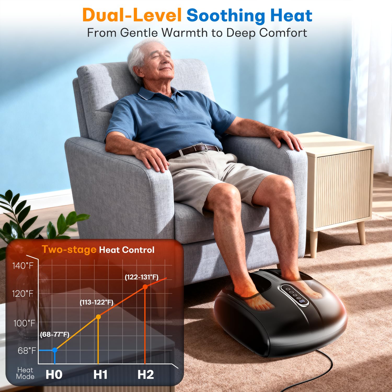 PACOVY Shiatsu Feet Massager deep kneading nodes closeup delivering targeted relief.