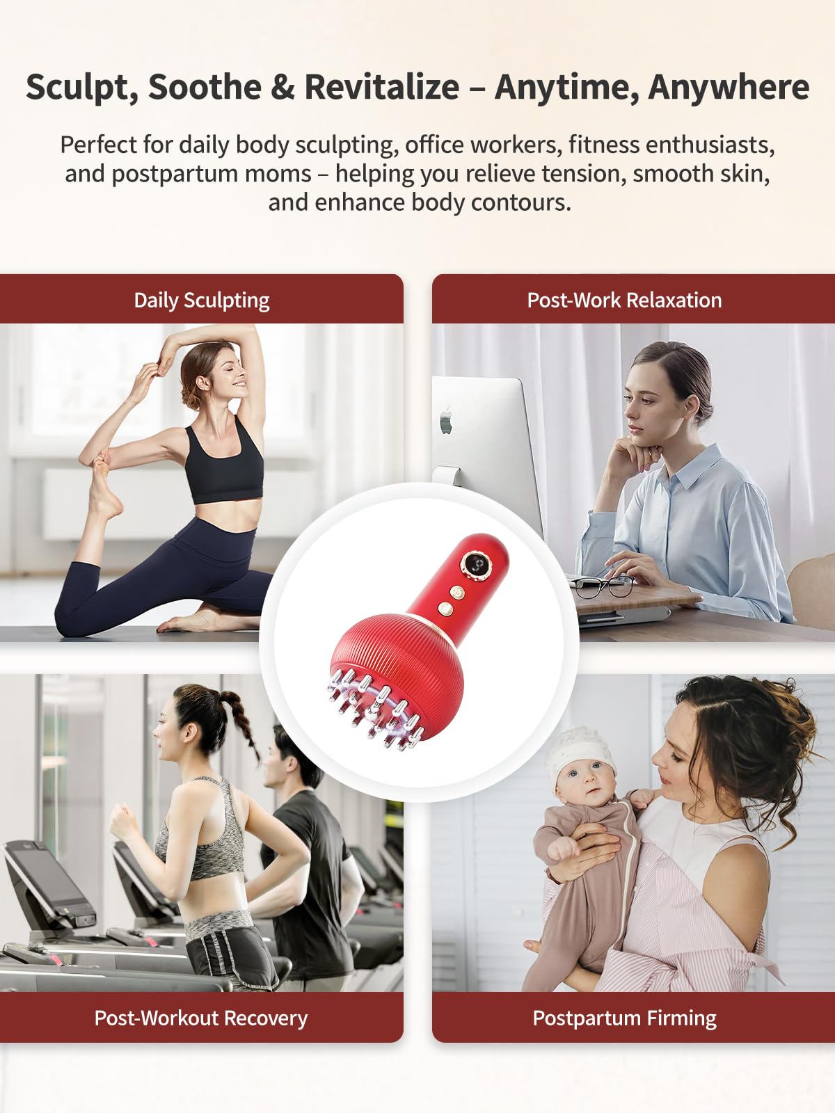 Paiaito portable wireless massager for convenient use anywhere