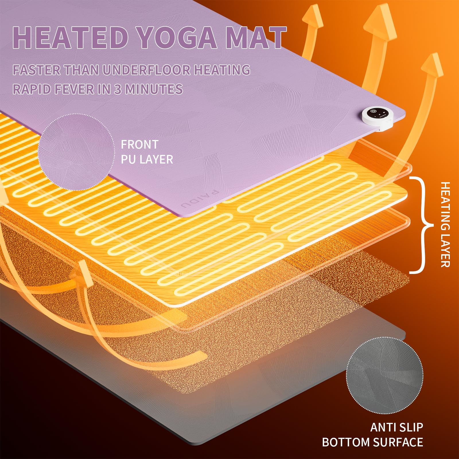 PAIDU yoga mat anti-slip top keeps poses steady on cool mornings
