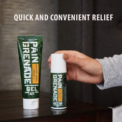 Non-sticky, non-greasy finish after Pain Grenade application.