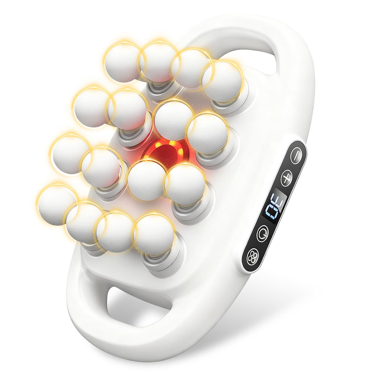 PakaLife 16-Drive massage gun front view targets deep tissue for quick recovery and relaxation.