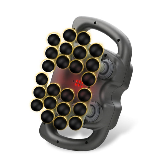 PakaLife 16-Drive massage gun front view with 16 heads for deep tissue relief.