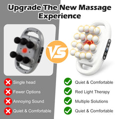 PakaLife ergonomic black model with multiple attachments for targeted muscle care.