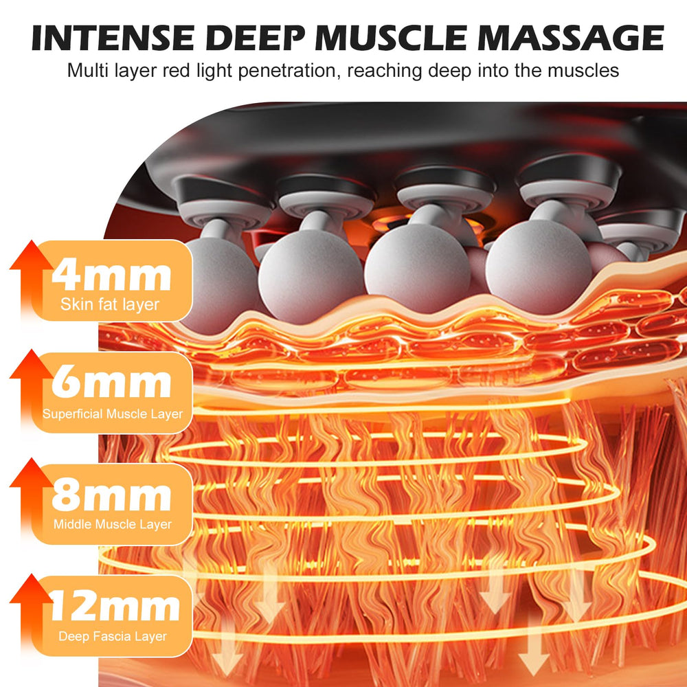 PakaLife massage gun with heat function adds warm therapy during sessions.