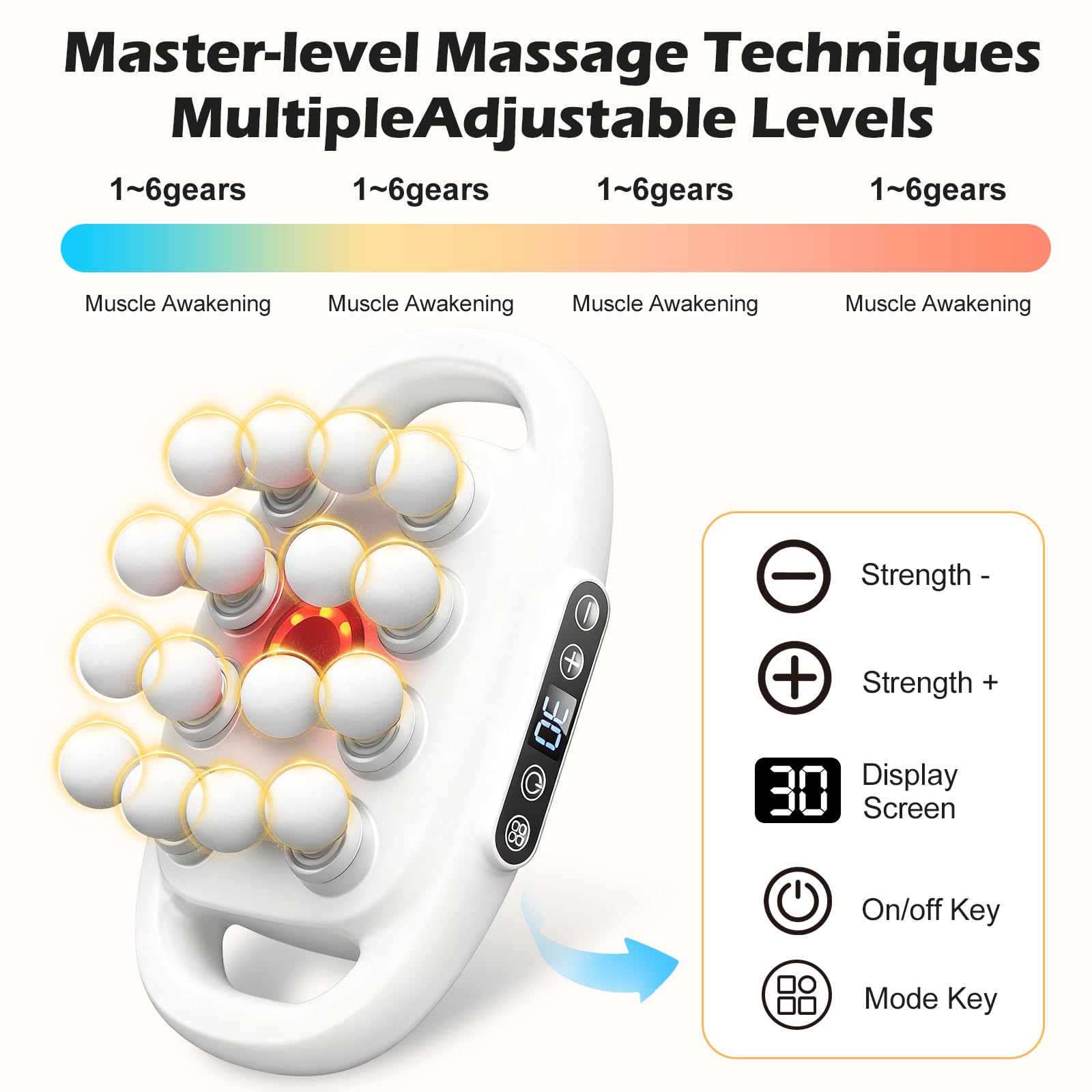 PakaLife portable deep tissue massager fits in a bag for on-the-go relief.