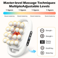 PakaLife portable deep tissue massager fits in a bag for on-the-go relief.