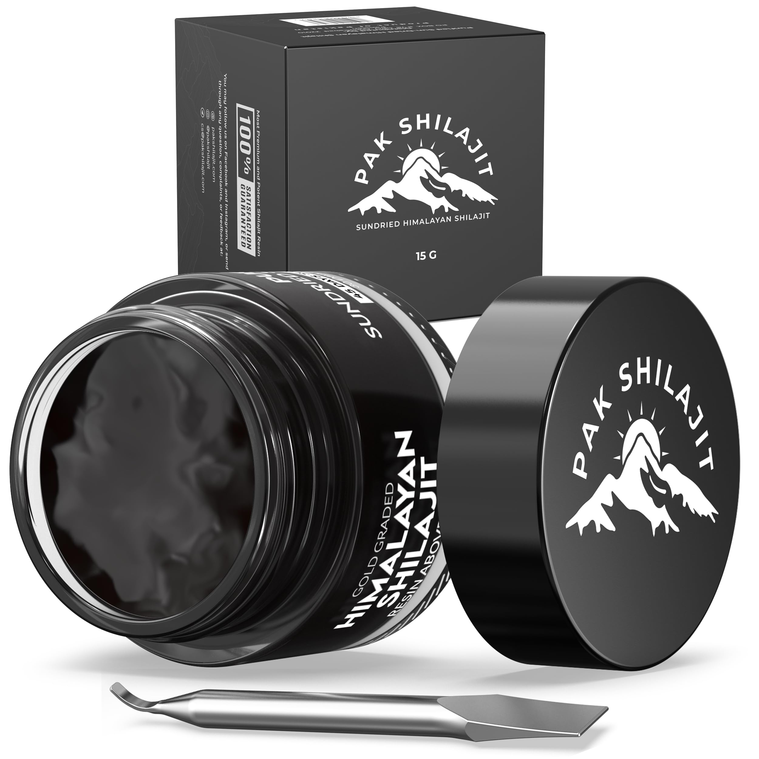 PakShilajit gold graded resin in jar shows rich amber color for daily wellness rituals
