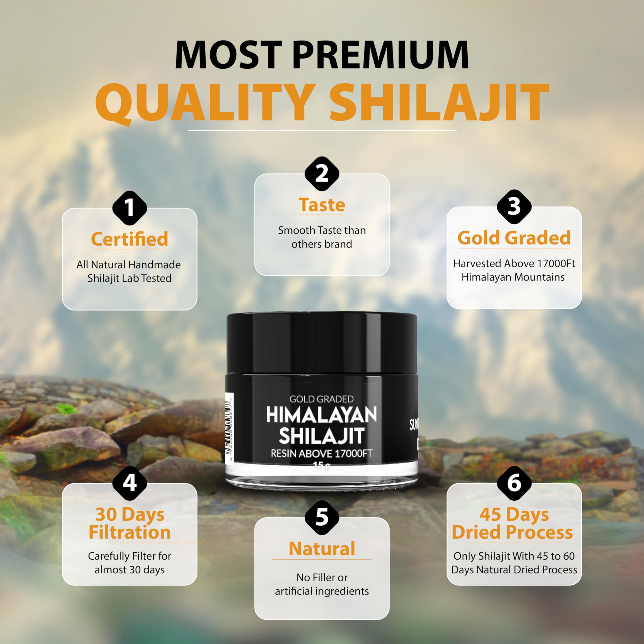 Natural four-week drying preserves minerals and authenticity in PakShilajit resin