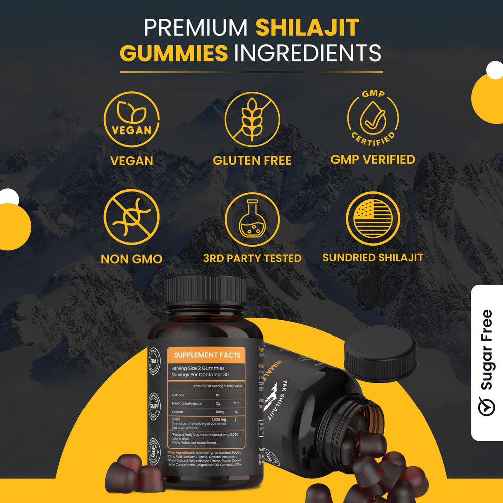PakShilajit gummies two serving image for simple daily routine
