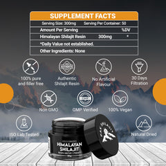 Wild crafted Himalayan PakShilajit packaging conveys purity and traditional sourcing