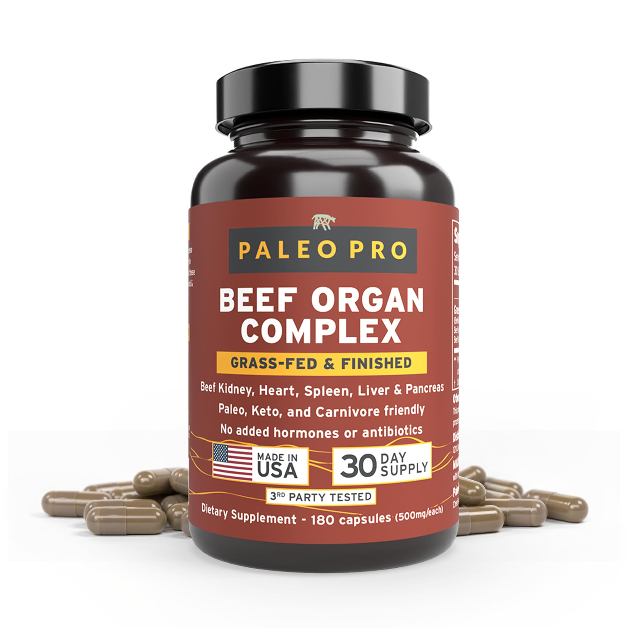 Paleo Pro O.G. Blend bottle front view, convenient daily dietary capsule option