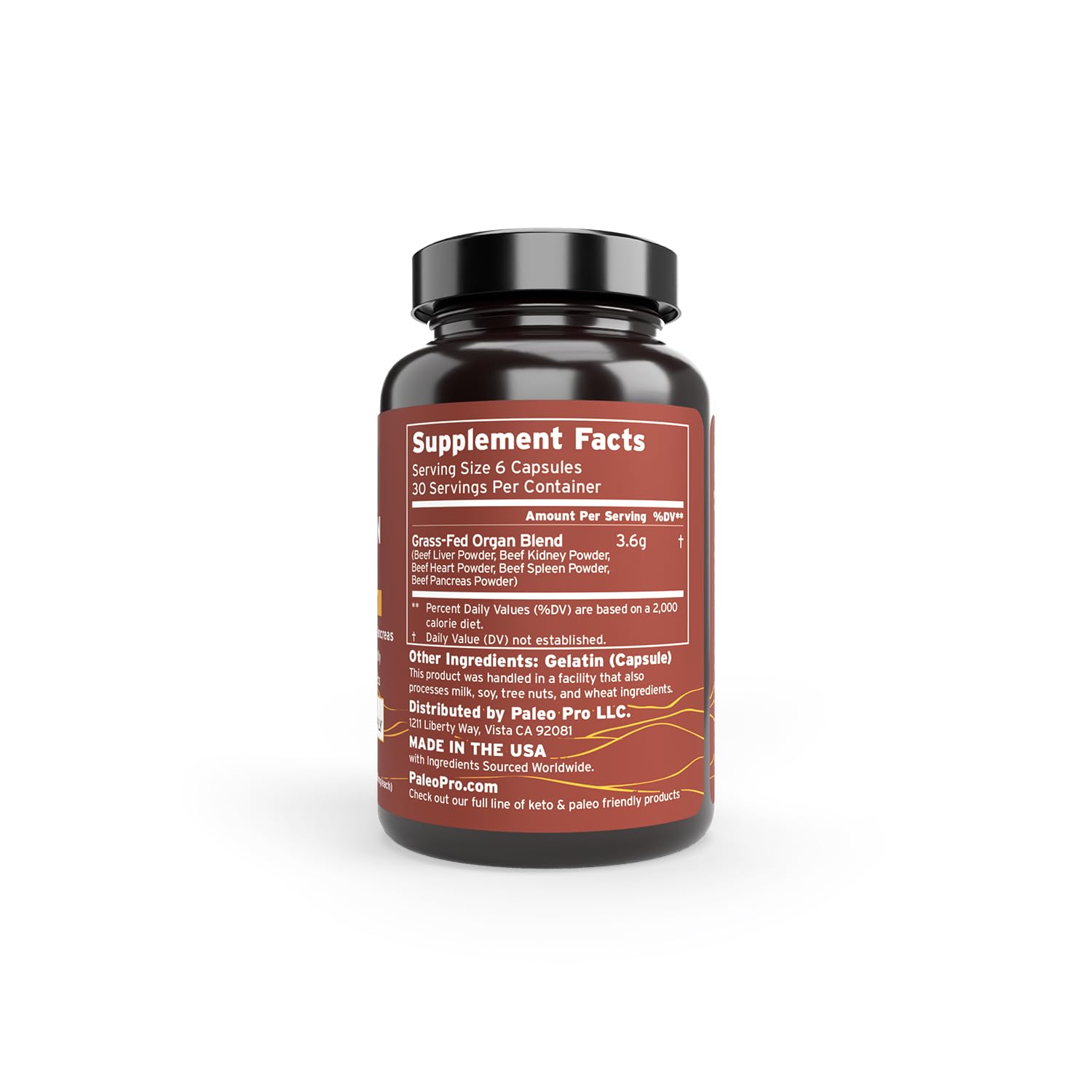 Paleo Pro O.G. Blend daily use scene, capsule bottle on kitchen counter