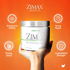Paleolf ZIMAX dissolved in water for easy consumption.