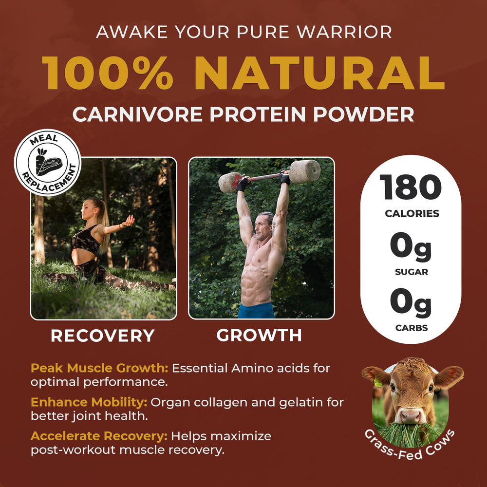 PaleoPro Carnivore Complete Aztec Vanilla beef tallow section emphasizing energy fats.