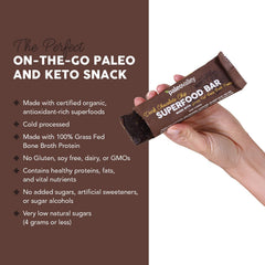 Paleovalley bars on-the-go packaging in a bag, ideal for travel and busy days.