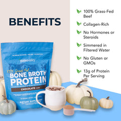 Paleovalley Bone Broth Powder stirred into coffee for a protein-rich morning boost.
