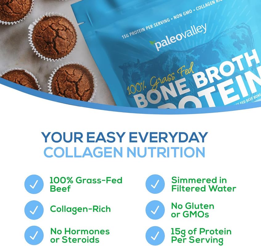 Paleovalley bone broth powder vanilla baking addition supports gluten-free recipes.