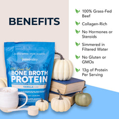 Paleovalley bone broth powder vanilla in coffee shows seamless flavor integration and gut-friendly protein.
