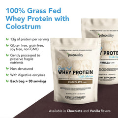 Paleovalley Digestive Enzymes blend scoop highlighting easier digestion and protein absorption.