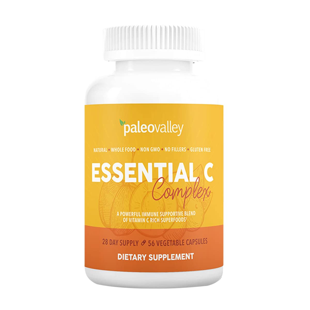 Paleovalley Essential C Complex bottle for easy daily vitamin C intake.