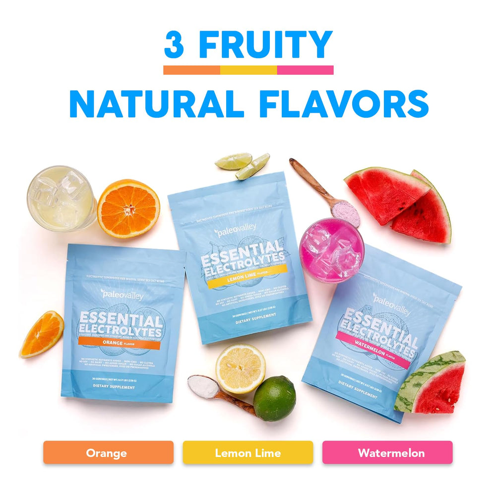 Chilled Paleovalley watermelon electrolyte drink supports post-workout recovery.