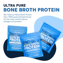 Paleovalley grass-fed beef bone broth powder cup ready to mix