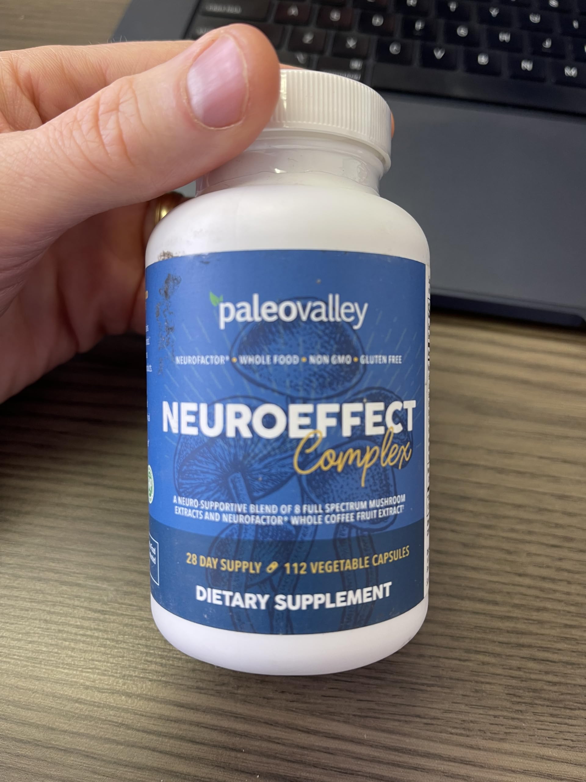 Paleovalley NeuroEffect 28-day supply image emphasizes long-term daily routine.
