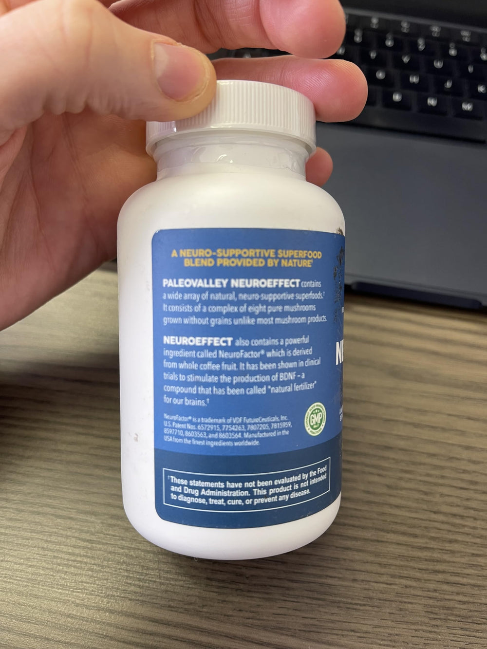 Paleovalley NeuroEffect no grains or fillers feature for clean supplement standards.