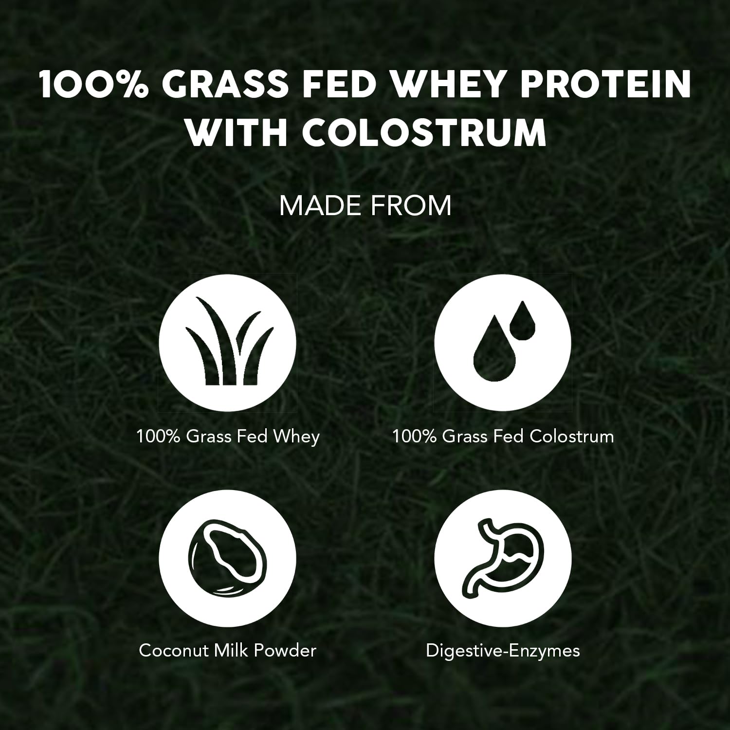 Colostrum-enhanced Paleovalley whey bottle highlighting immune support potential.