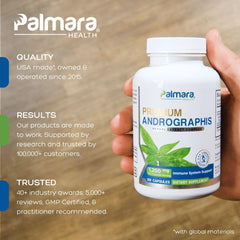 Palmara Health capsules closeup shows vegan capsules for convenient daily use