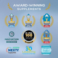 Close-up of Palmara Health Immune Support capsules showing size and texture for easy swallowing.