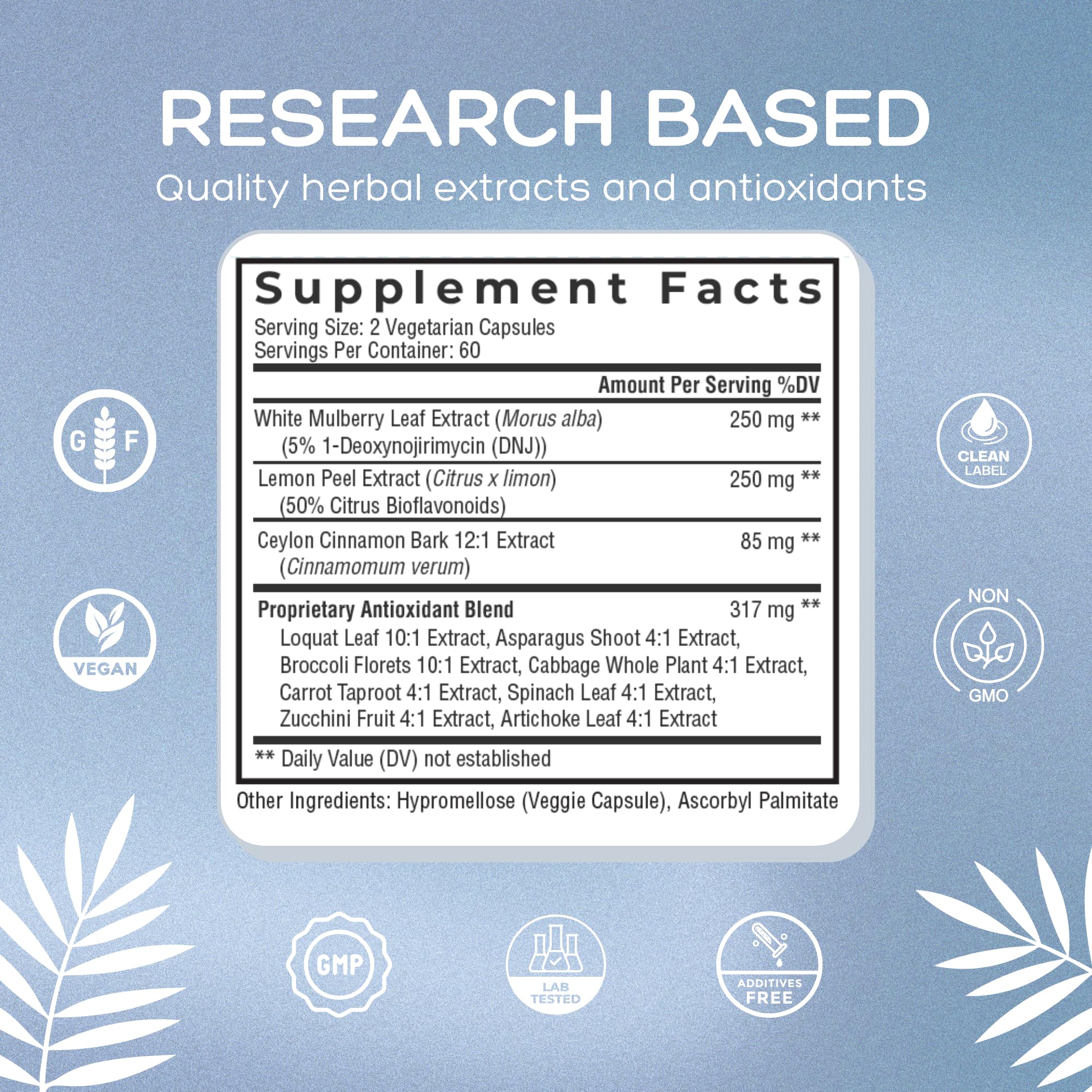 Palmara Health Level Off vegan non-GMO gluten-free icon on packaging.