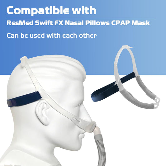 PalpitateC headgear silicone frame, side view, adjustable fit for Swift FX.