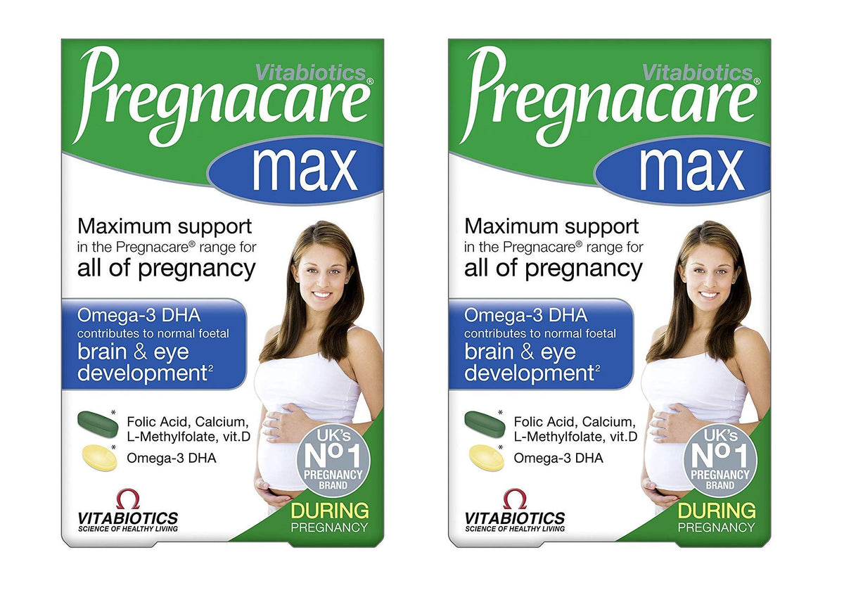 PANA Pregnacare Max bottle with capsules for pregnancy nutrition
