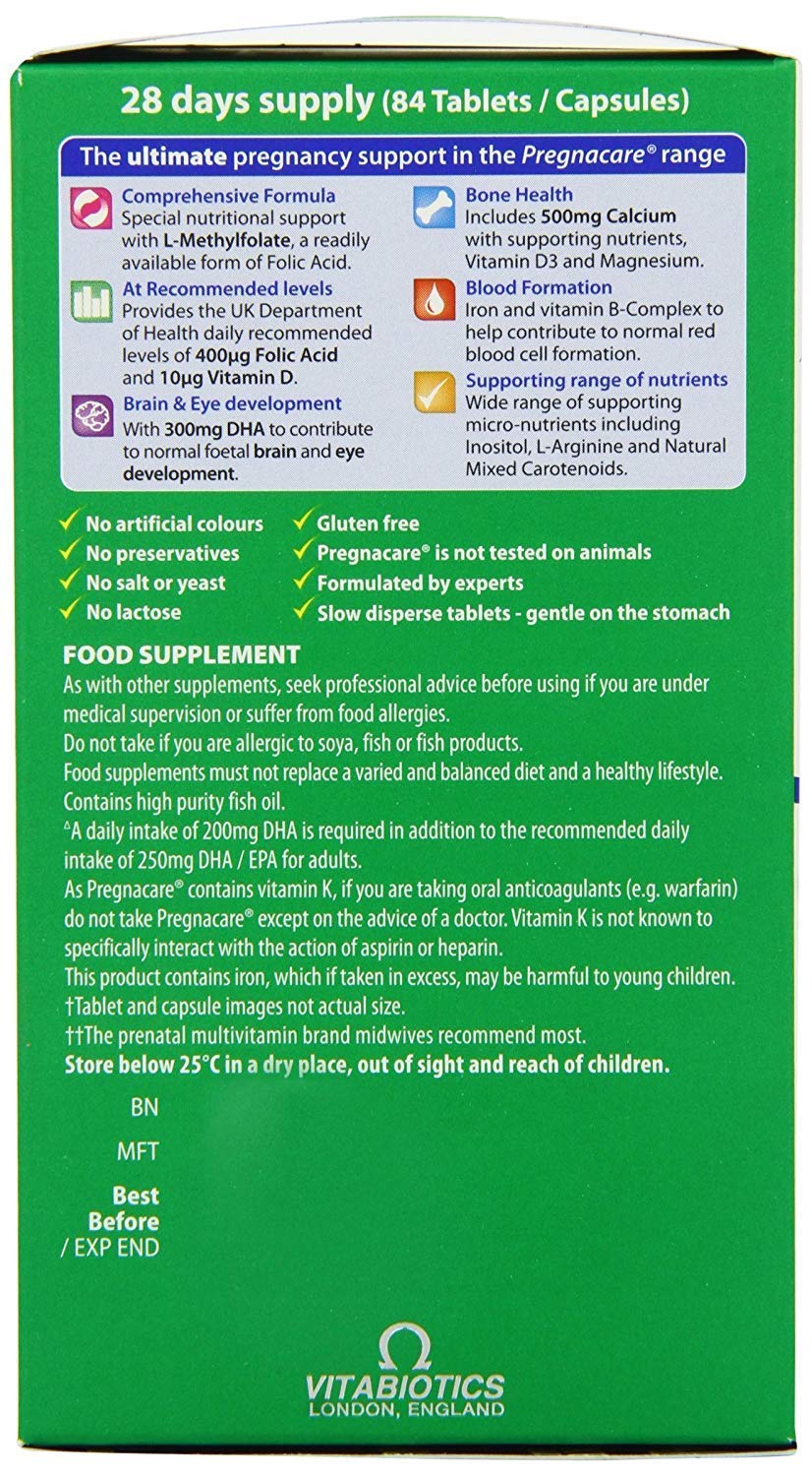 PANA Pregnacare Max omega-3 DHA capsule included in pack