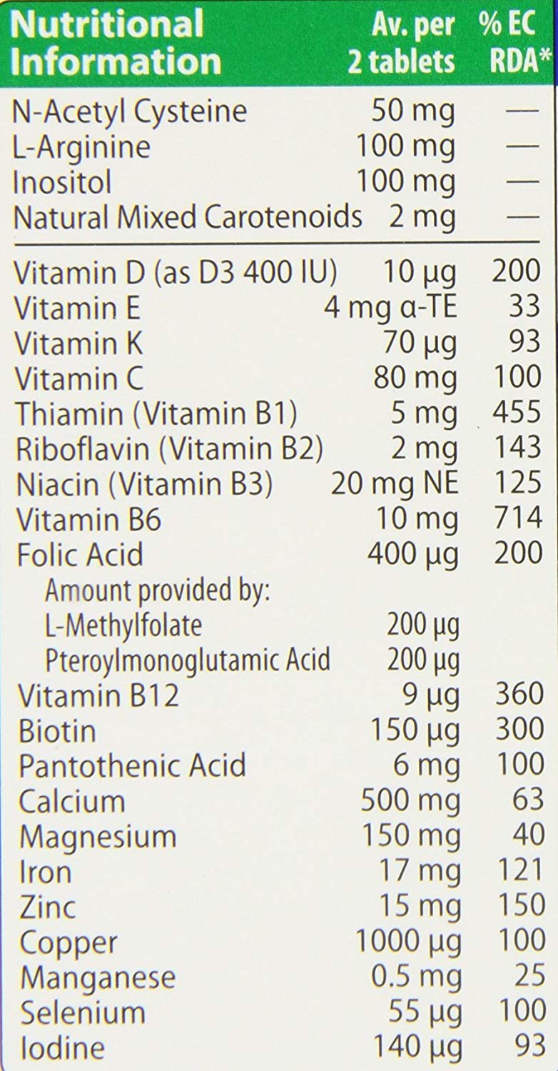 PANA Pregnacare Max tablets shown in bottle emphasizing folic acid and vitamins