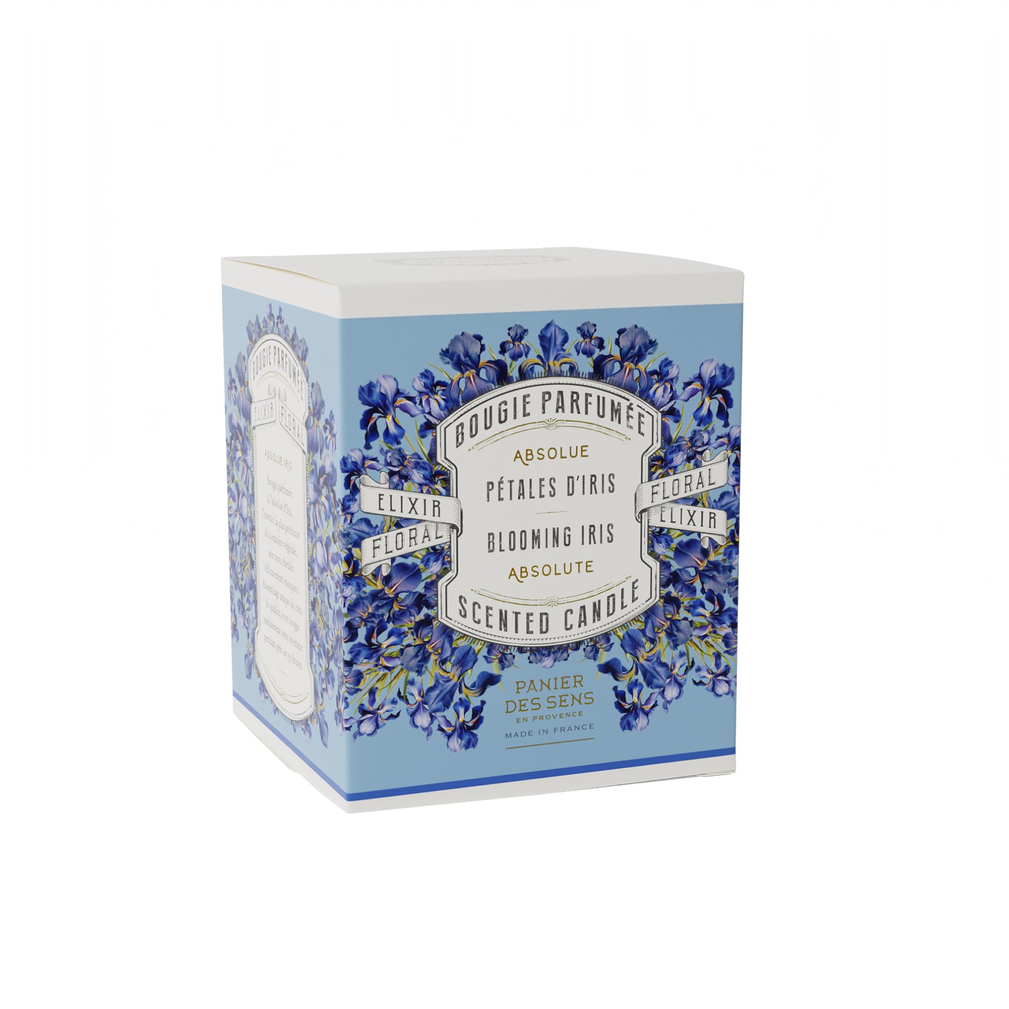 Panier des Sens Iris Candle decor adds elegance to your room.