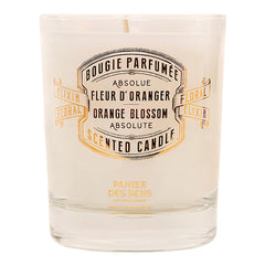 Panier des Sens orange blossom candle packaging in a gift box suggests elegant gifting.