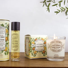 Panier des Sens orange blossom candle perfume absolute hints at Grasse aroma.