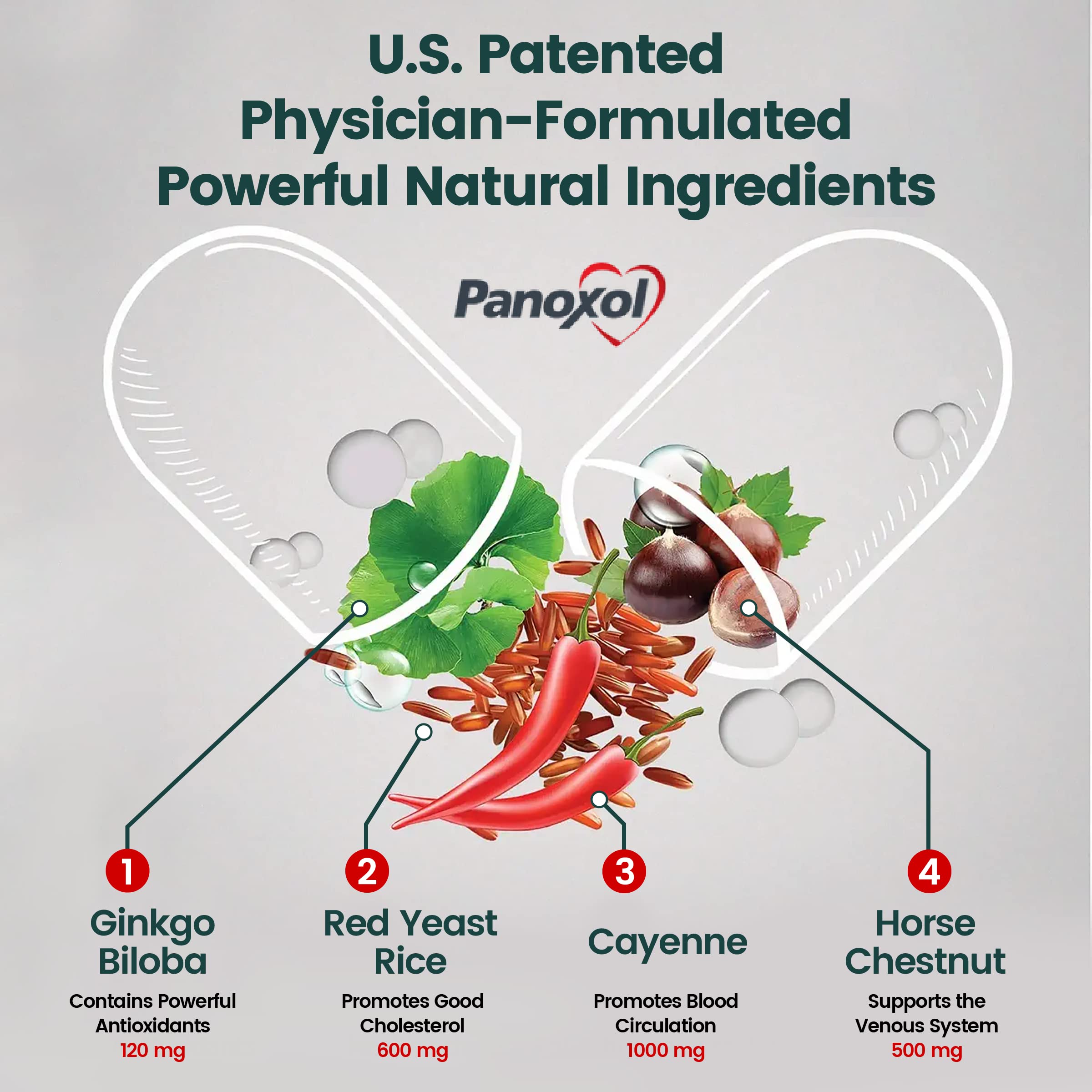 Panoxol-packaging-box features US patent and clean design.