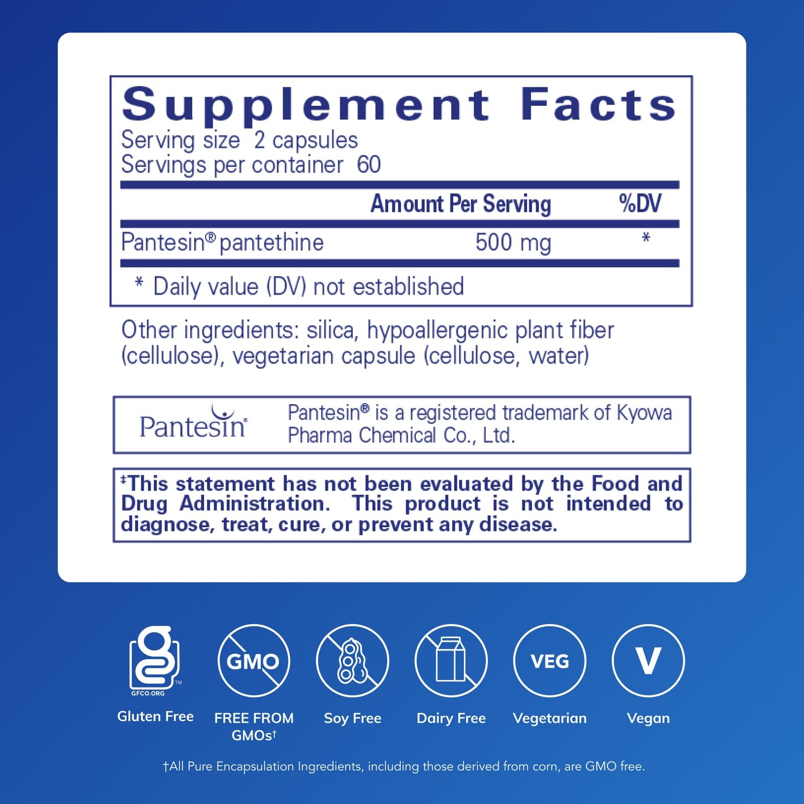 Pantethine capsules close-up ready for daily supplementation.