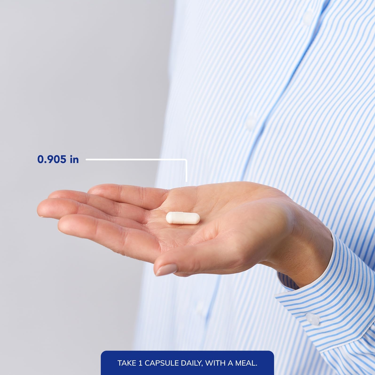 Pantothenic acid packaging on shelf conveys premium quality and easy access.