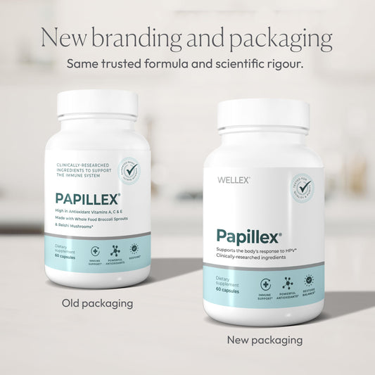 Papillex capsules close-up highlighting vegan, cruelty-free immune support