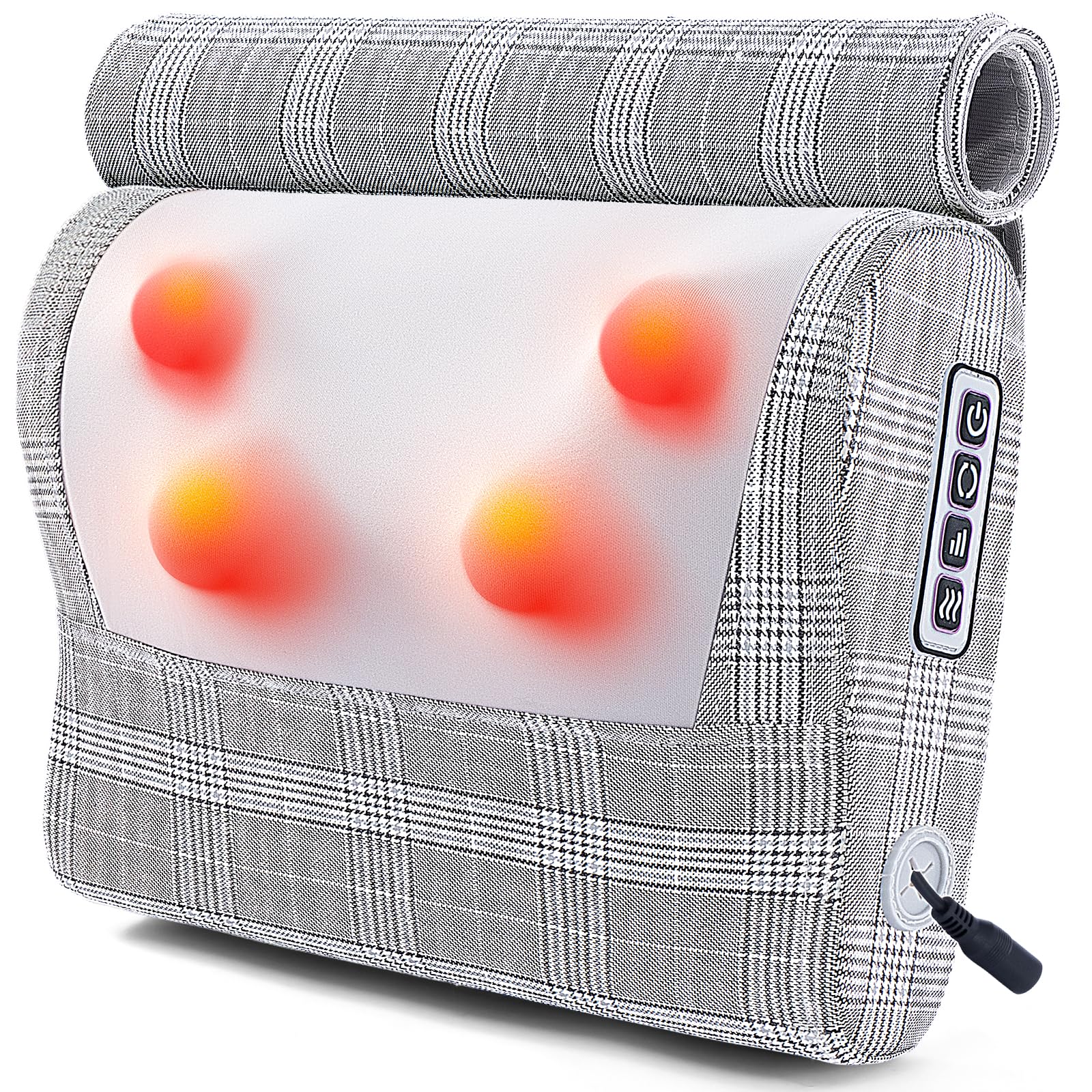 Papillon back massager with heat targets neck and back for tension relief.