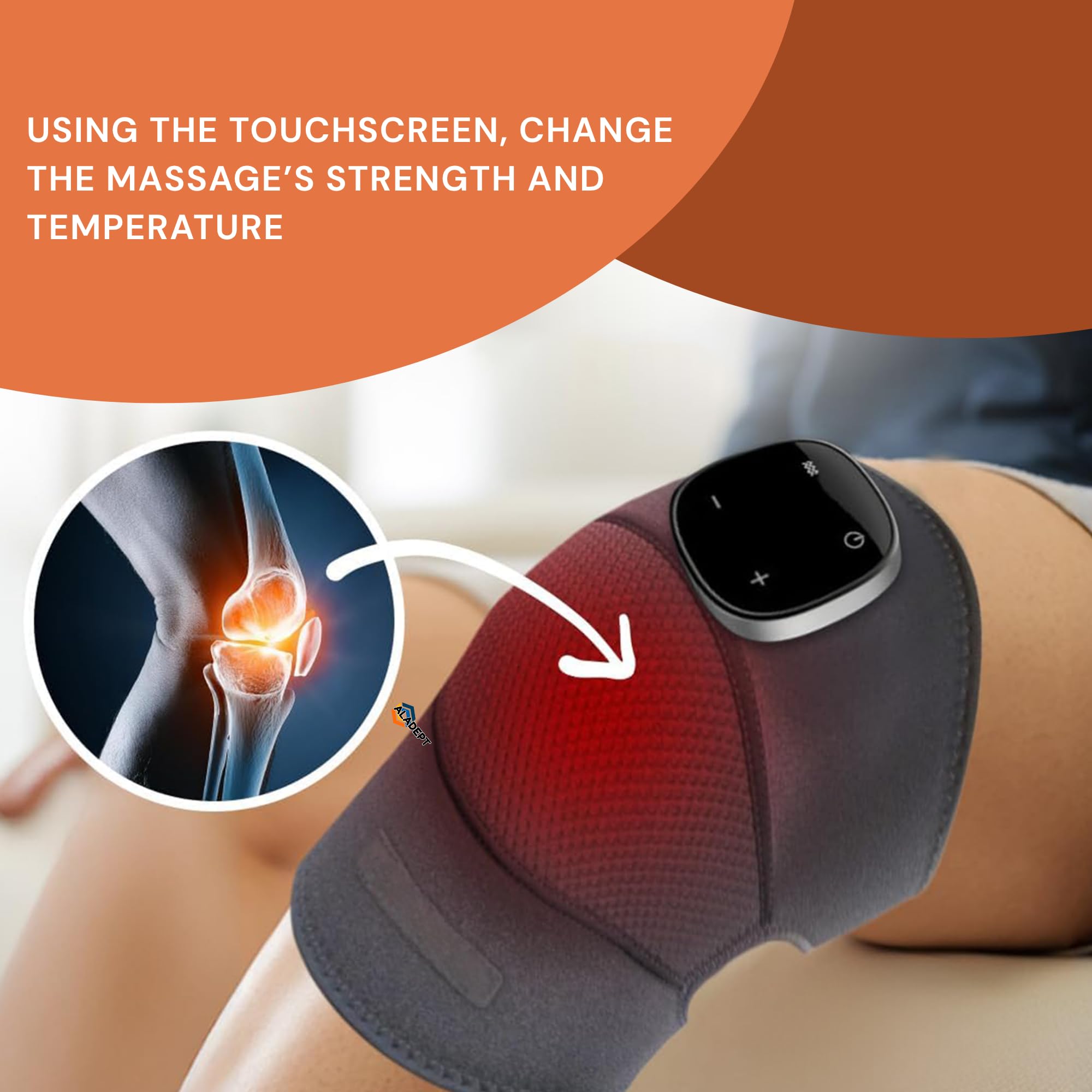 Red light therapy option on Paradise Bliss knee wrap for versatile use