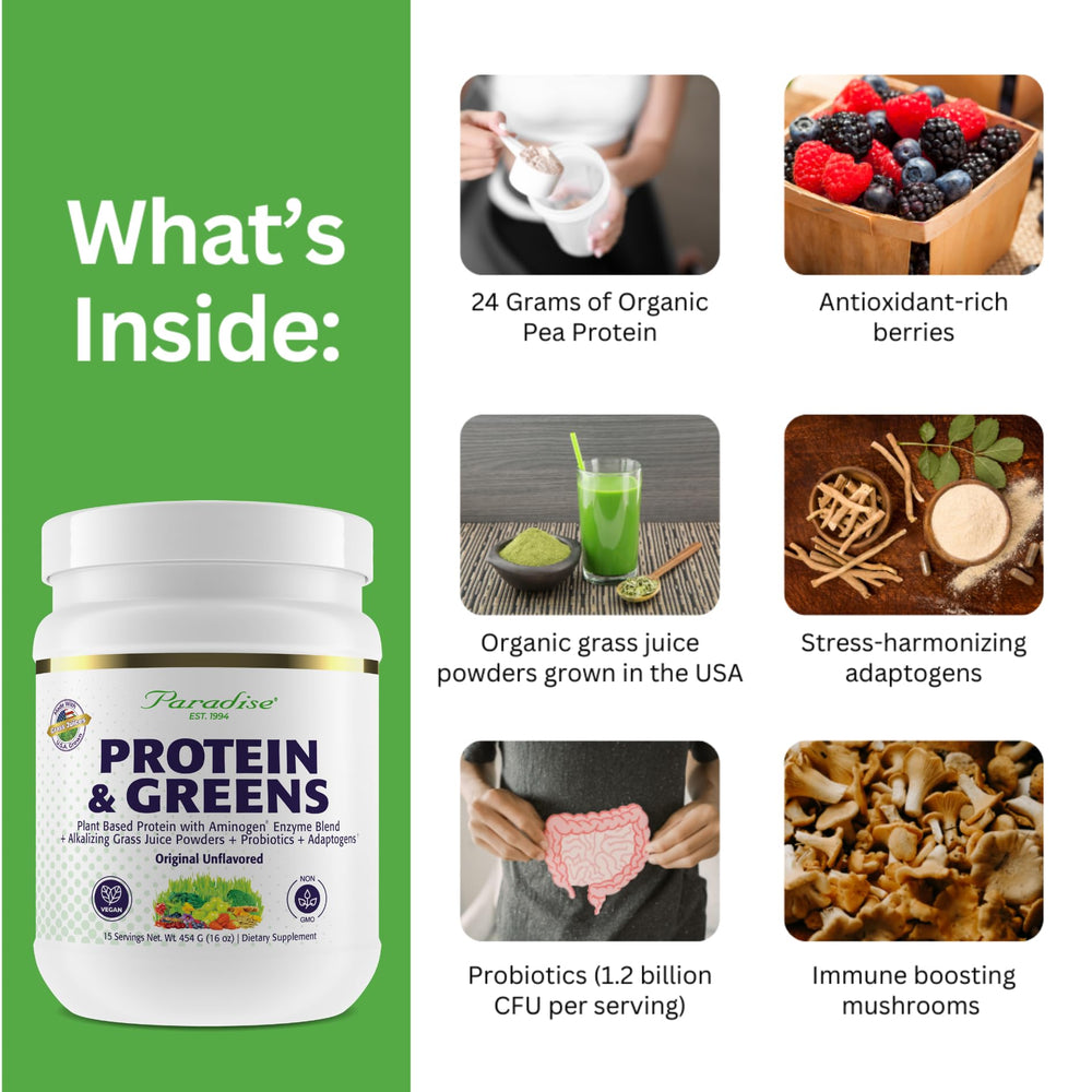 Paradise Herbs ORAC Energy scoop showing quick one-scoop servings on the go.