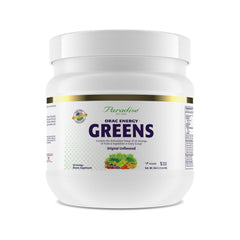 Paradise Herbs ORAC Energy Greens packshot highlighting antioxidant greens blend for daily vitality